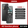 UNIWA V2000 Big Push-Button 4G Phone Dual Screen 0.3MP Camera FM Radio Keyboard 1700mAh Cellphone Support one click dialing 1