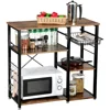 US Microwave Oven Stand, Kitchen Bakers Storage Rack, Small Coffee Bar Station 5