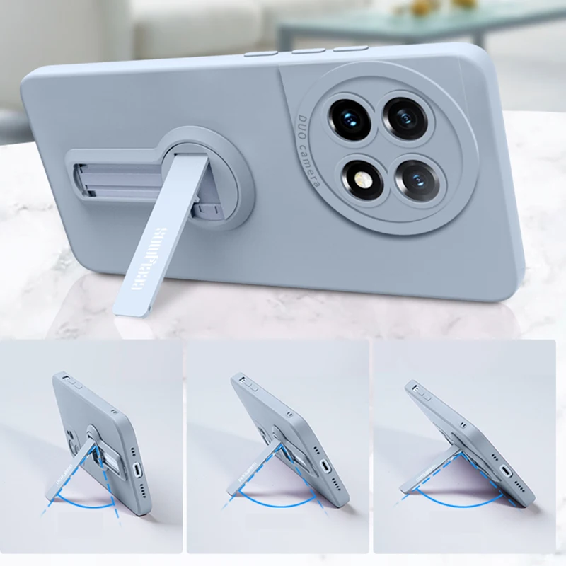 Enhanced Silicone Phone Case with Camera Protection and Holder Screen Film