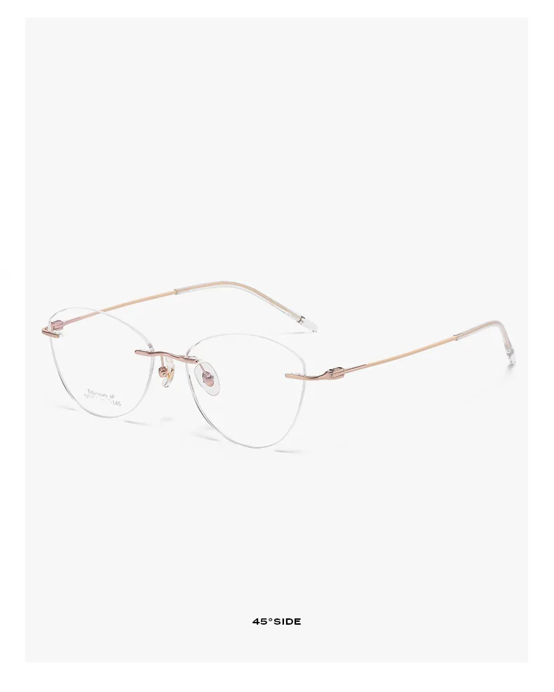 Yimaruili Women's Rimless Oval Cat Eye Eyeglasses Image 15