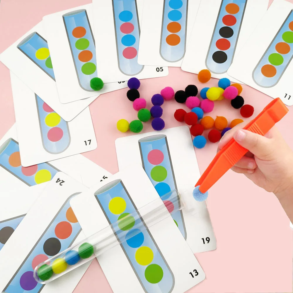 Test Tube Sorting Game Toys With Beads Children Logic Concentration