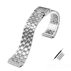 Elegant Gold Stainless Steel Watch Band - 18mm Wristband - 18mm (Silver 5)