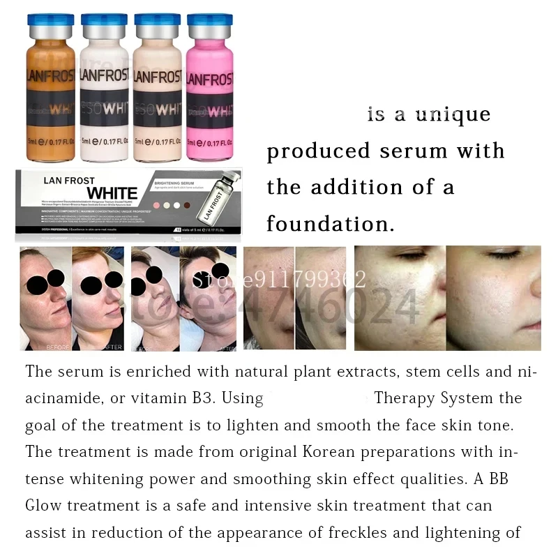 5ml BB Cream Glow Pigment Starter Kit Facial Peptide Niacinamide Foundation Cream Moisturising Concealer Rejuvenation SkinCare 3