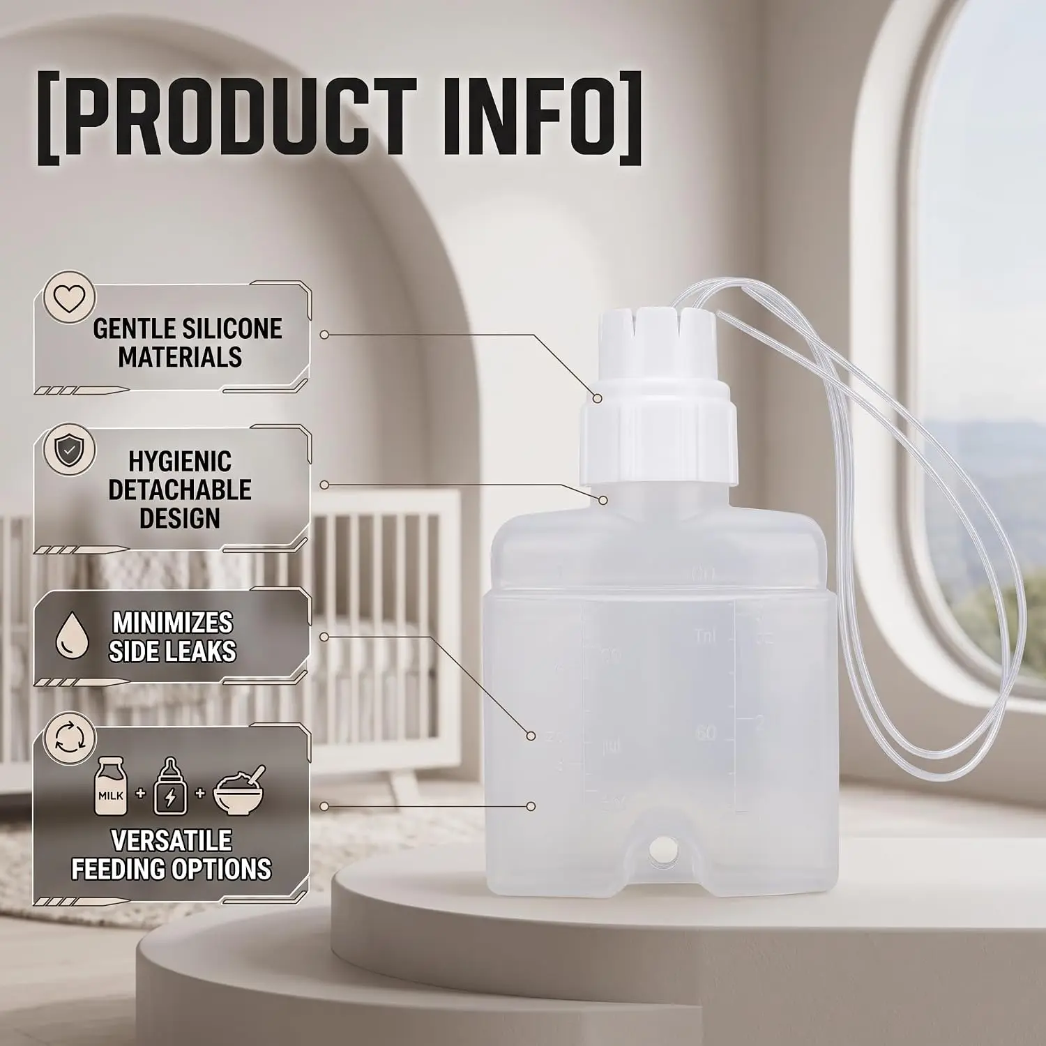 Breastfeeding Newborn Essentials: BPA-Free Supplemental Nursing System & Baby Nutrition Feeding Bottle Set