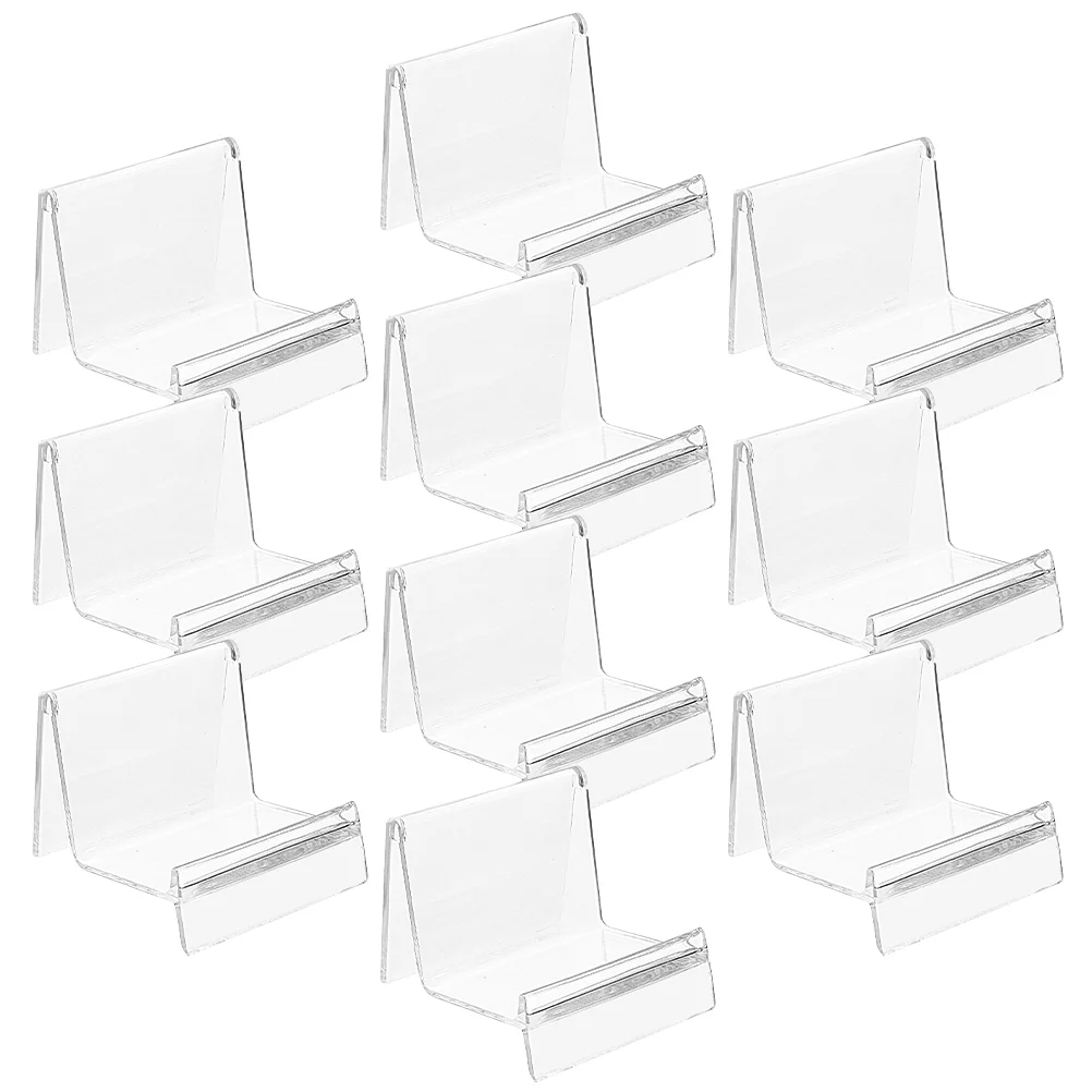 

10 Pcs Transparent Display Stand Creative Wallet Shelf Shelves Cell Phone Storage Rack Clear Organizer for Women Miss Purses
