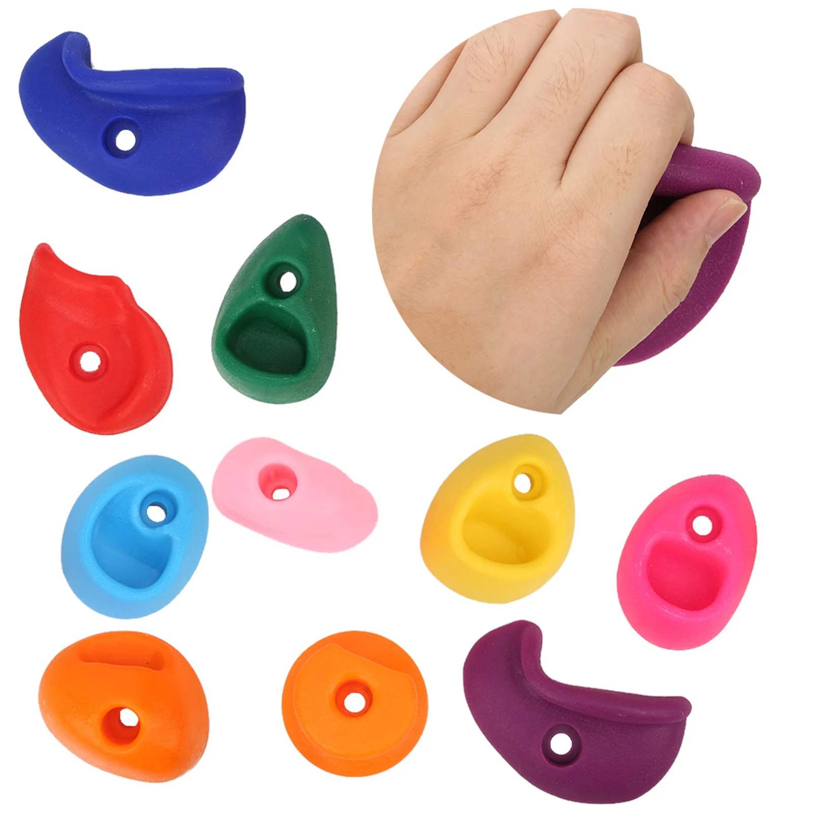 Climbing Holds MultiColored Large Rock Climbing Holds Outdoor Large Rock Wall Grips 10Pcs climbing holds