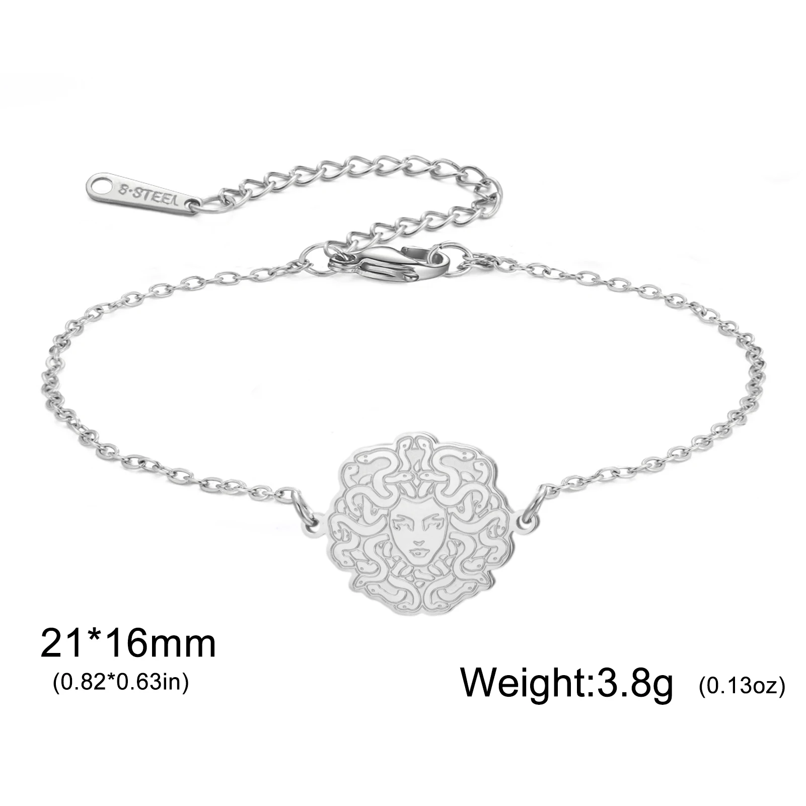 Kkjoy Edelstahl Gold Farbe Göttin Armband Charms Armbänder für Männer Armband Solomon Amulett Schmuck Geschenk – Detail 9