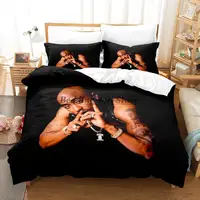 2Pac Bedding Set Single Twin Full Queen King Size Tupac Amaru Shakur Bed Set Aldult Kid Bedroom Duvetcover Sets 3D Print 046 1