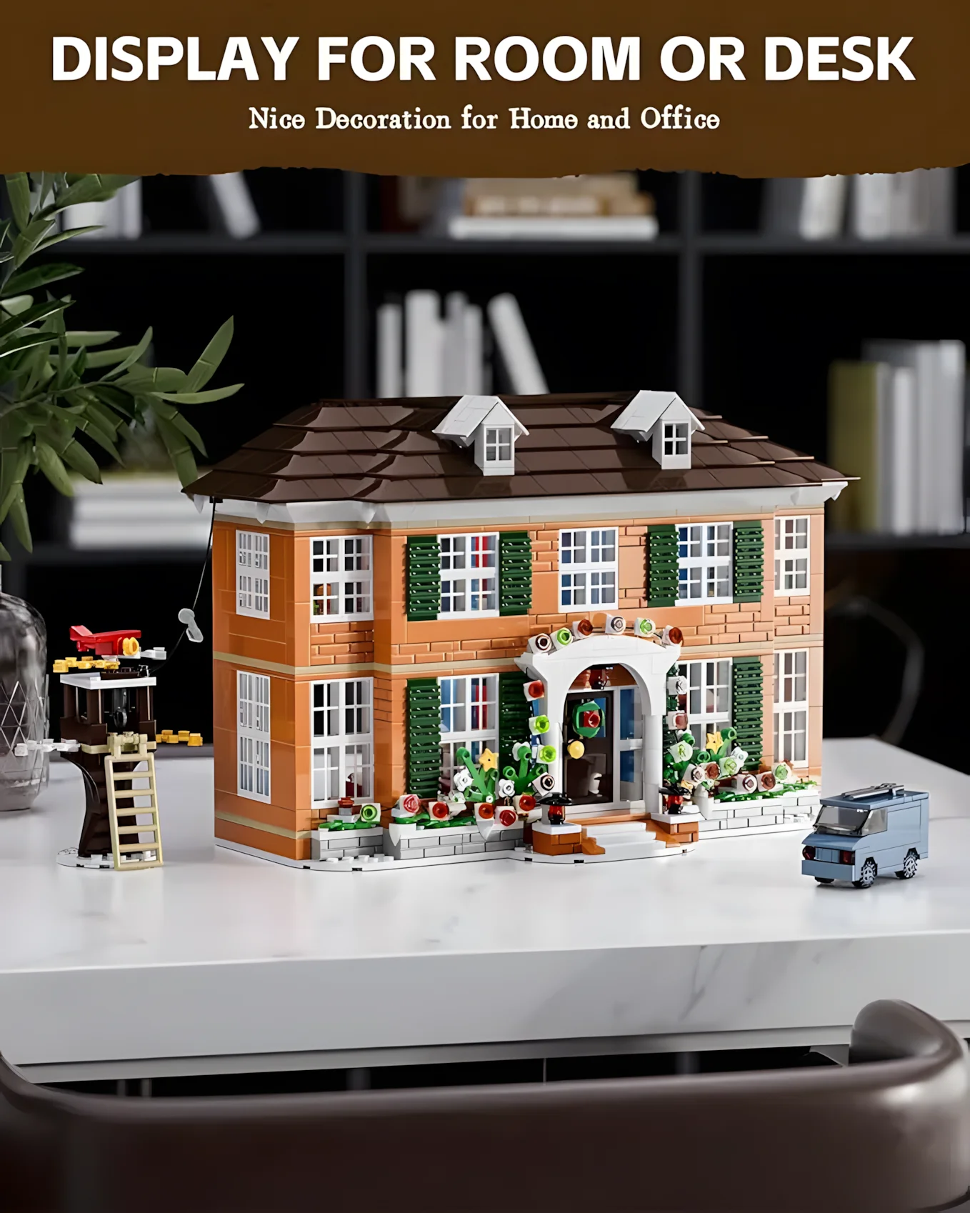 MOC 아파트 케빈의 2층 주택 빌라 빌딩 블록 세트 스노우 알론스 오두막 집 아이디어 DIY 장난감 어린이 생일 크리스마스 선물