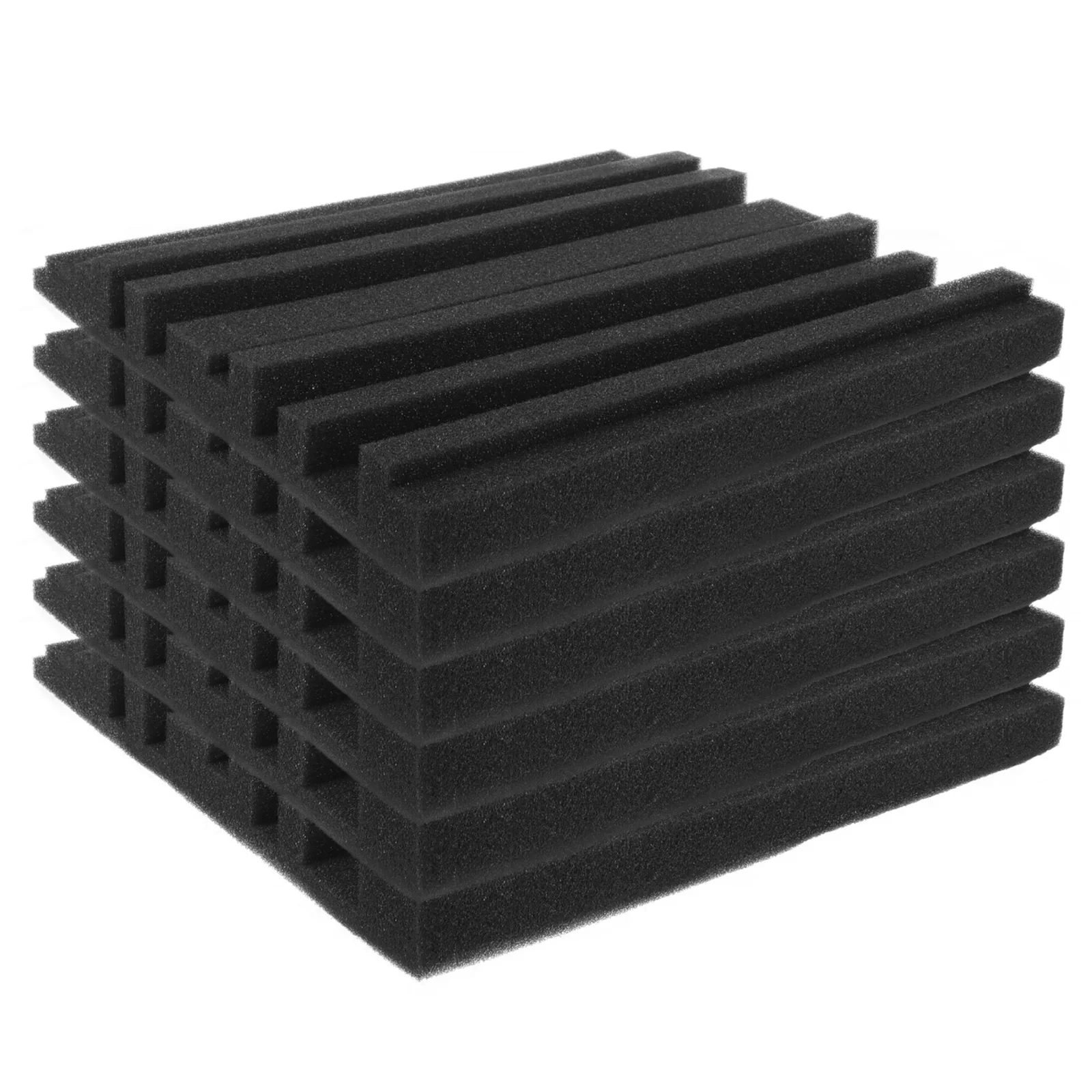 【100%-original】 6 Pcs Sound Absorbing Cotton 30x30x2 5cm Black High Density Retardant for Studio KTV Foam Panels Soundproofing Acoustic.