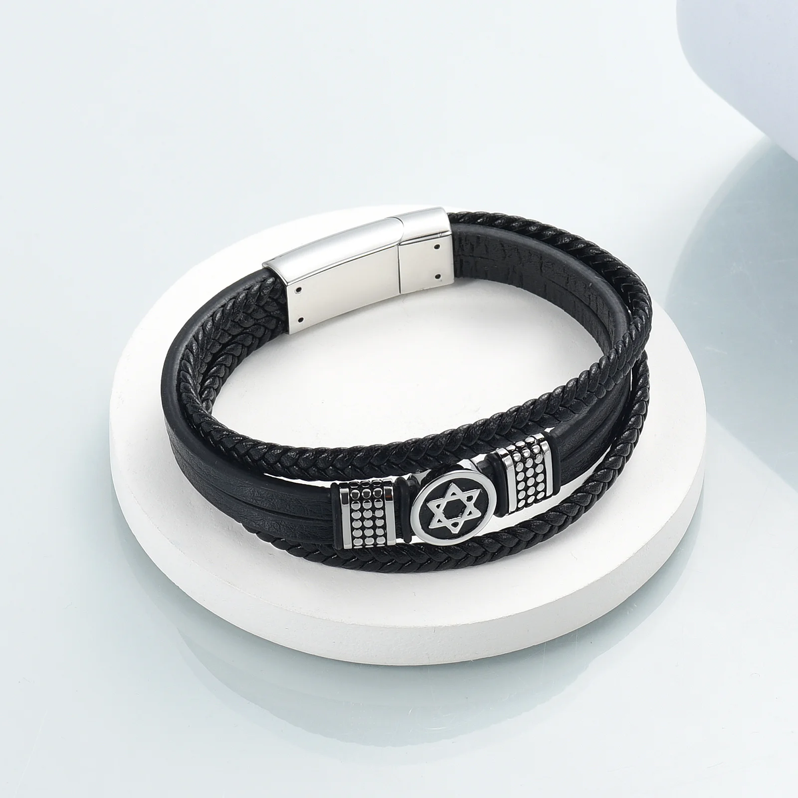 Viking Urn Bracelet for Ashes for Men Women - Leather Ashes Bracelets with Magnetic Clasp - Cremation Jewelry Cuff Bangle