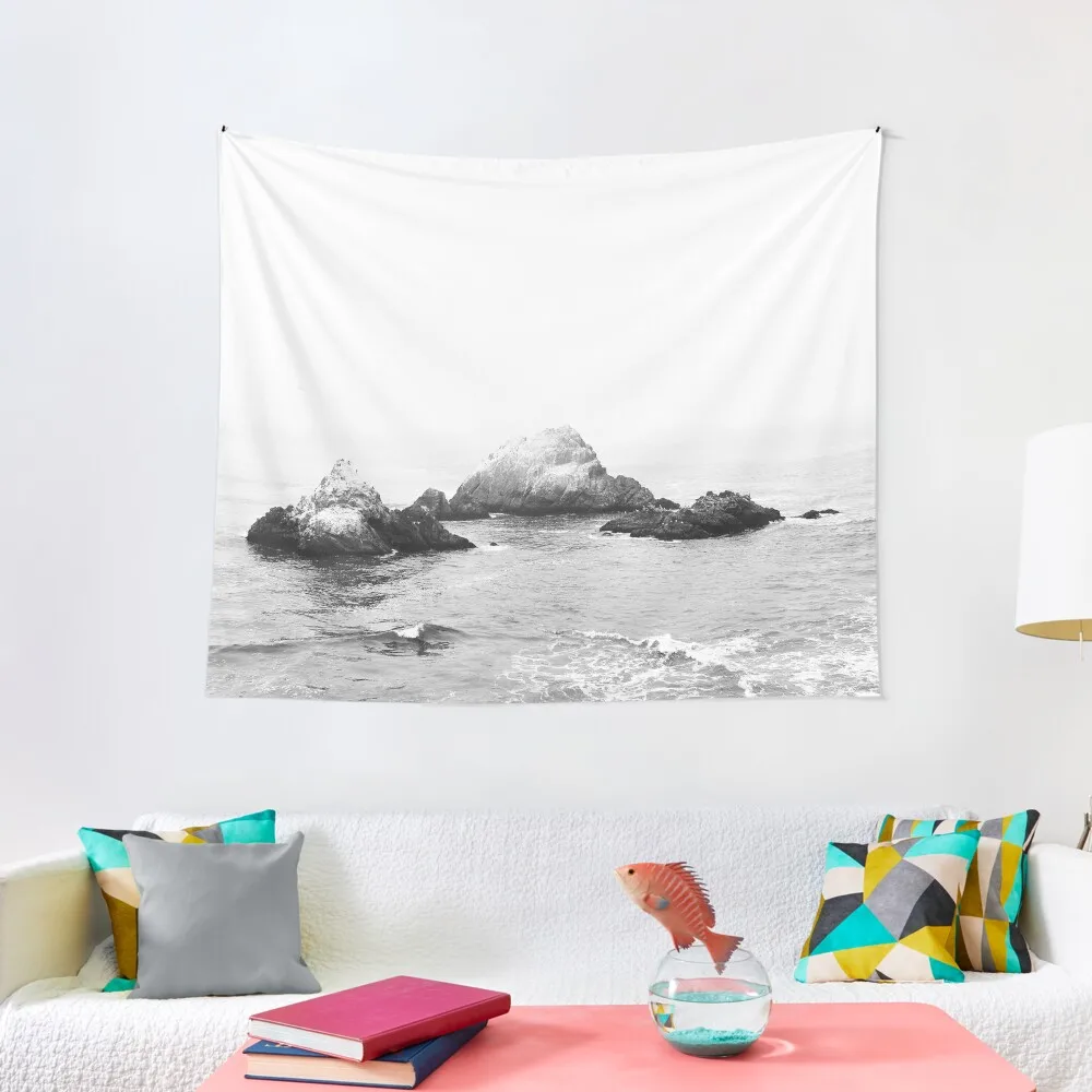 

OCEAN Black & White Tapestry Wall Hanging Kawaii Room Decor