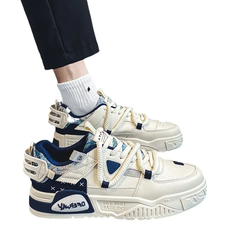 Pantofi sport pentru bărbați, pantofi de pânză, cu talpă groasă, versiune coreeană de dimensiuni mari_voghion.com