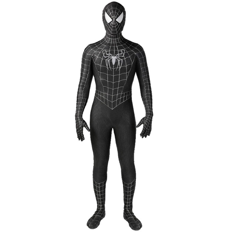 thumbnail image 1 of Disfraz de Spiderman de Tobey Maguire, color negro y rojo, disfraz de Spiderman de Raimi, traje de superhéroe Zentai, disfraces de Halloween para adultos, 1 of 5