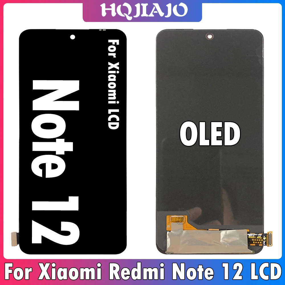 AMOLED For Xiaomi redmi note 12 screen replacement amoled Screen Touch  Digitizer For redmi note 12 5G LCD 22111317I, 22111317G - AliExpress