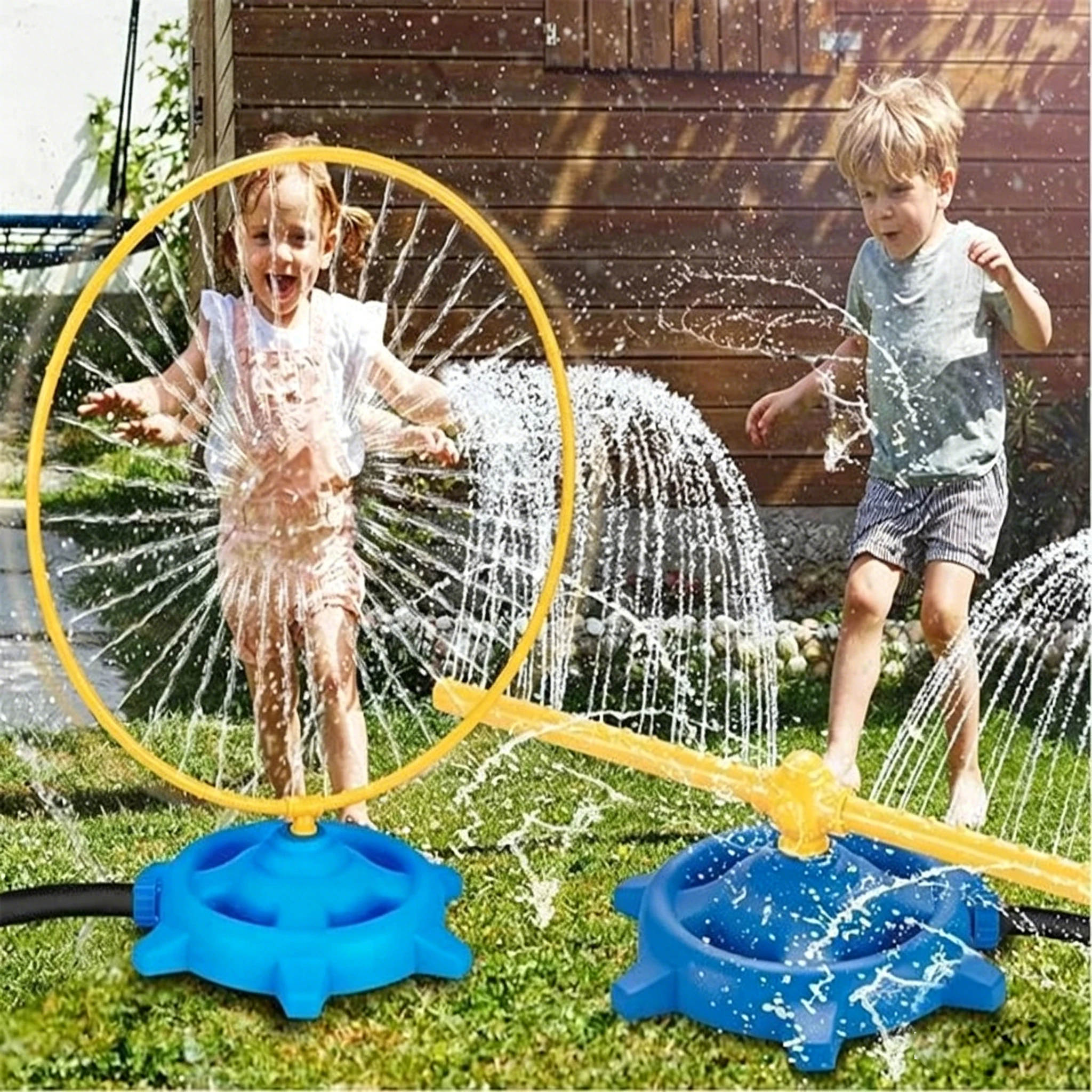 Water Spray Toy Rotating Water Sprinkler Outdoor Backyard Lawn Pool Sport Game Family Play Bath Toy Kid Toddler Birthday Gifts