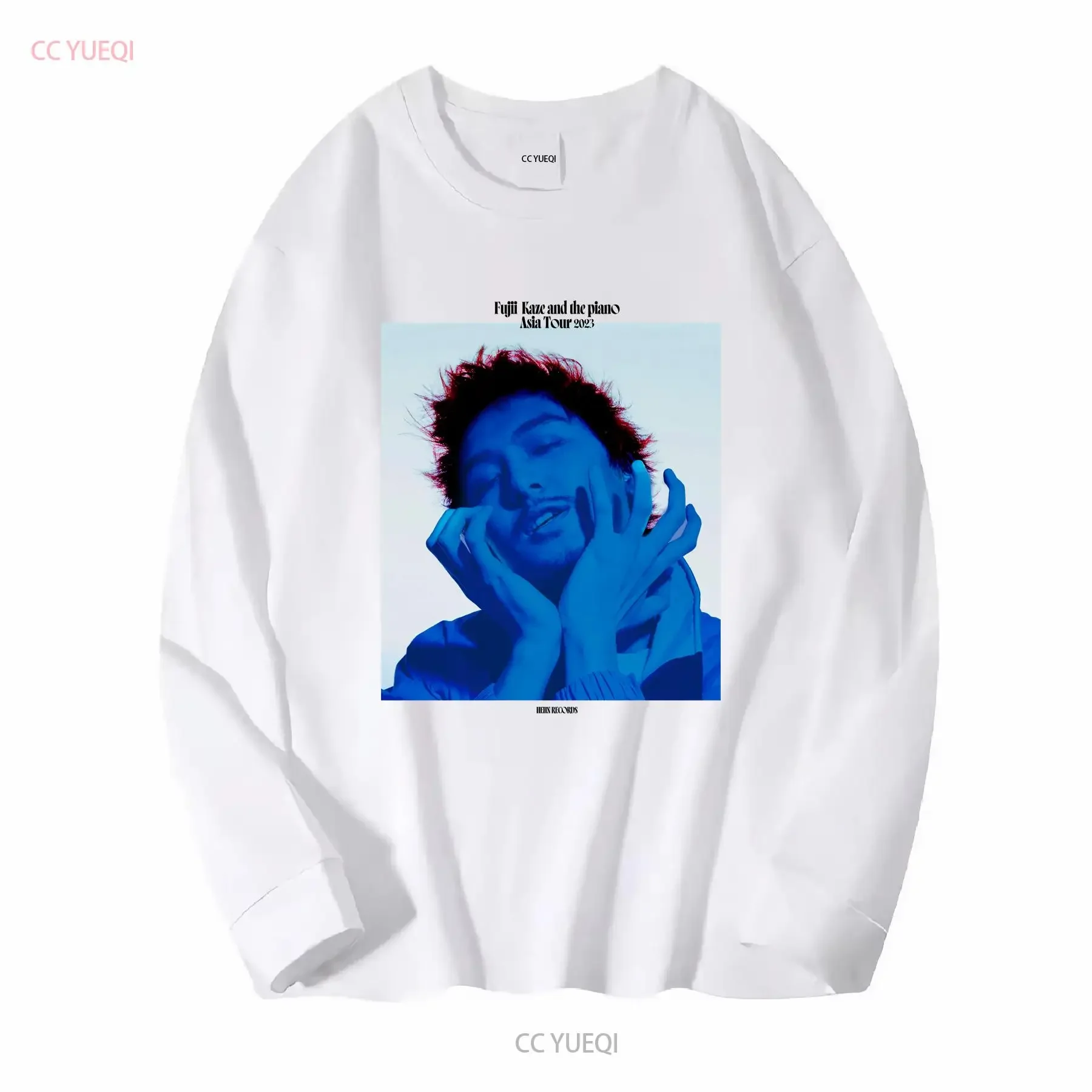 藤井風 ASIA TOUR in SEOUL Blue Kaze Tシャツ L T Shirt Fujii Kaze Blue White L Size And The Piano Asia Tour