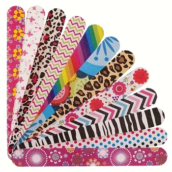 12pcs Vibrant Printed Nail Files Set - Durable Double-Sided Sanding Buffer for Effortless Manicure & Pedicure, Mini Pro-Quality 1