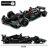 Technical Black Formula City Speed Racing Car Building Blocks Bricks Famous Sports Vehicle Model Boy Assembly Toy for Kid Gifts 1