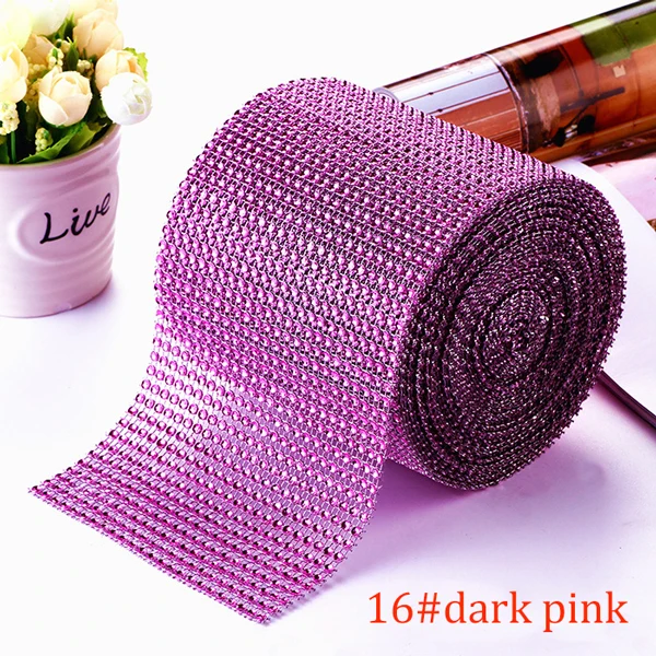 10-Yard Rhinestone Mesh Trim with 24 Rows for DIY Wedding and Party Decoration