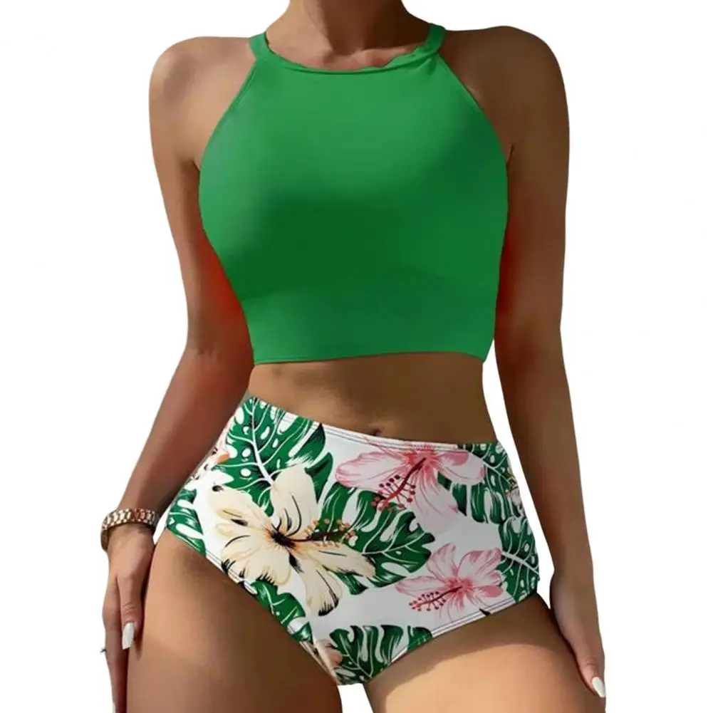 

Women Bikini Set Two Piece Floral Print Sexy Stretch Padded Summer Bathing Suit Beachwear Party
