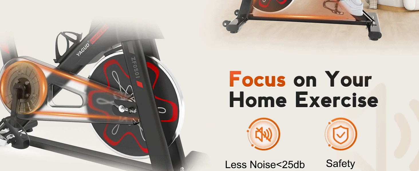 Description Picture 5 of itemStationary Bikes for Home, Indoor Cycling Bike/Brake Pad, Indoor Bike with Pad Mount & Comfortable Seat Cushion, Workout Bike