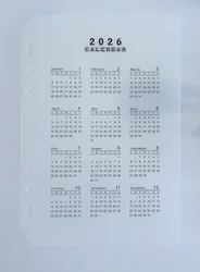 Craft Loose Leaf Notebook Refill - Spiral Binder Inner Pages with Line, Blank, and Grid Options - A6 (2026)