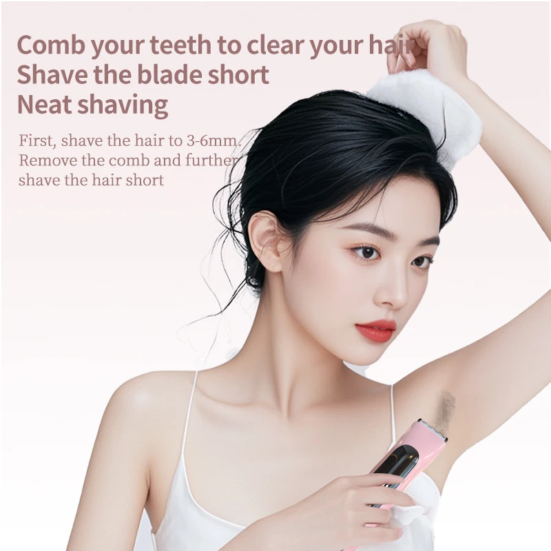 NEW CT14 Electric Shaver for Women Wet & Dry Hair Razors 2 in 1 Double Head Dual Bikini Hair Trimmer Detachable Head Shaver