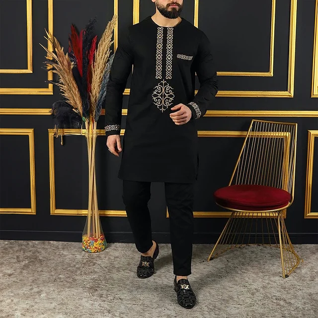 Nduka Long Sleeve Kaftan Outfit - Image 4