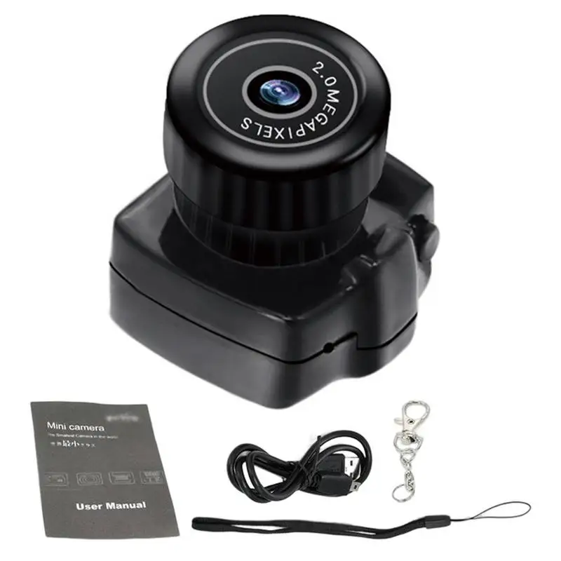 미니 카메라 Y2000 USB 충전식 DV/ DVR, 인터넷 채팅 용, 640P480P 비디오, 사이클링 하이킹 HD 카메라, AVI