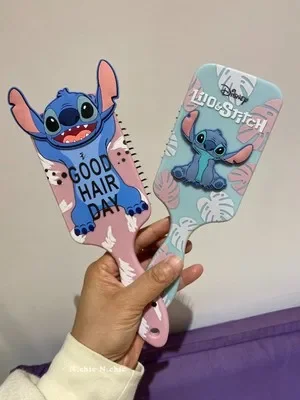 

Cartoon Anime Stitch Girl Heart Cute Print Portable Air Cushion Comb Does Not Harm Hair Anti-static Airbag Comb Massage Comb