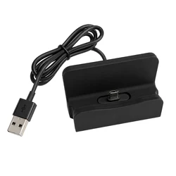 Universal Smartphone Charging Dock with USB - C and Micro USB Connectivity (Type C - Silvery)