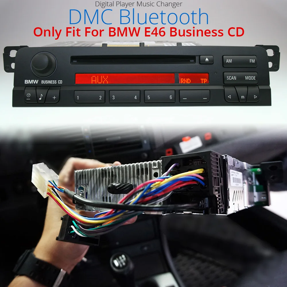 ブルートゥース付きデジタルフェイクアダプター,BMW E46用USB