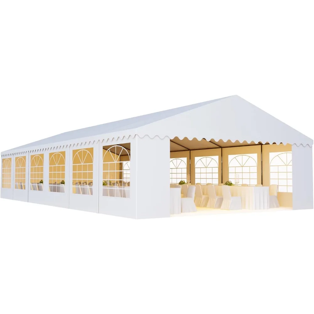 Party Tent 40x20 Heavy Duty Large White Roof Commercial Fair Car Shelter Wedding Events Canopy