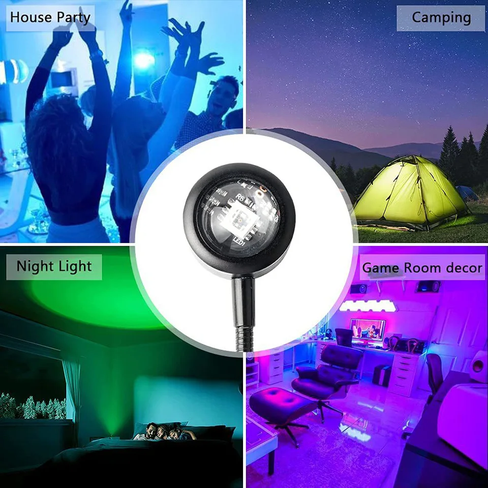 Sunset Lamp Lampe Coucher de Soleil Veilleuse Led Chambre Neon