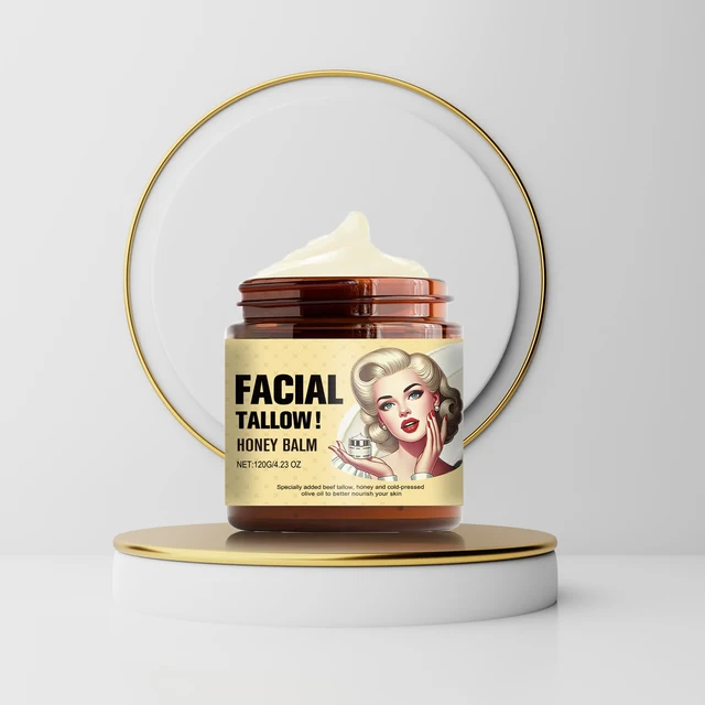 Baume au miel pour le visage Tallow 120 g – Soin naturel hydratant en profondeur, anti-âge pour peaux sèches et sensibles 1