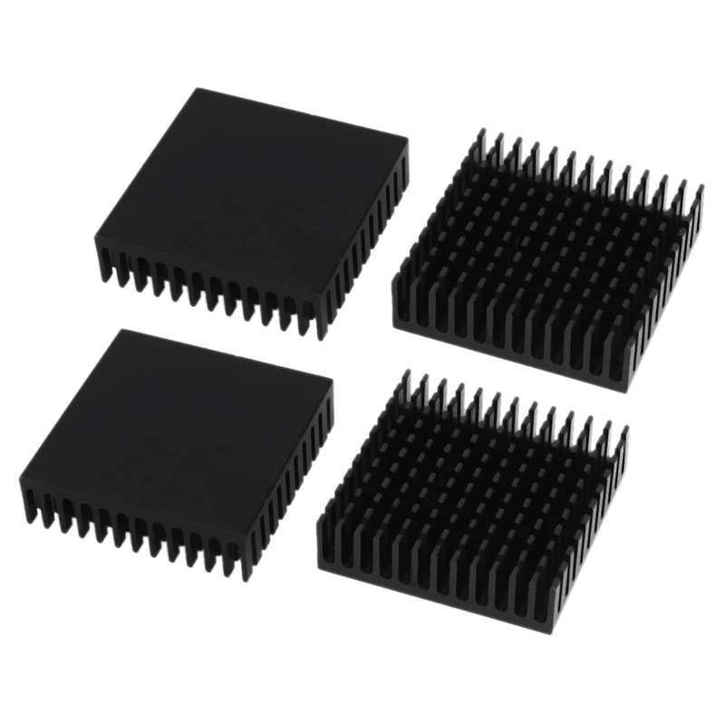 6 X Black Aluminum Radiator Heat Sink 40 Mm 11 |