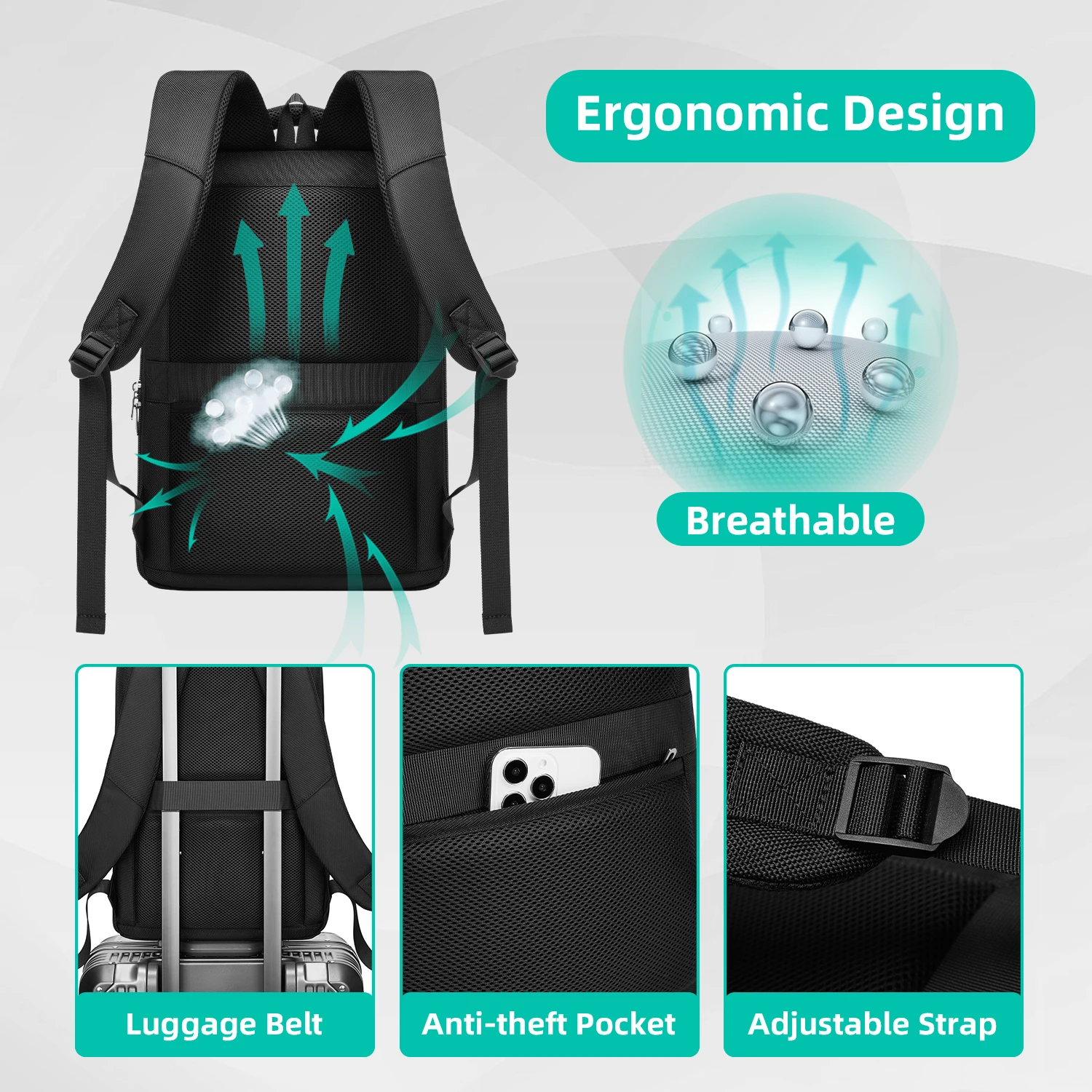 Lifetime Warranty Fashion Backpack Men Korean Style Laptop Backpack Waterproof Backpack Bags Male Business Backpacks Travel Bag