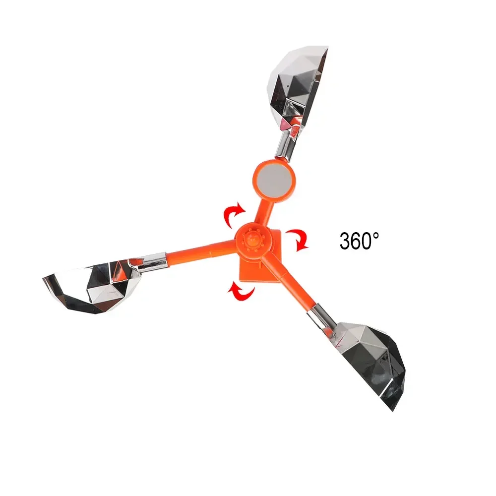 Solar Wind Powered Bird Repeller, 360° Outdoor Reflective Scare Device with Sound Deterrent for Garden Farm Yard Protection