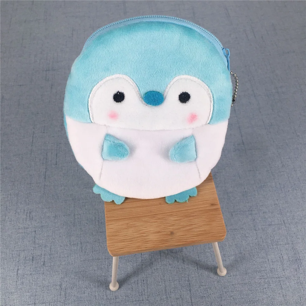 Coin Purse Plush 3 Colors 10CM Penguin 10CM Plush Cotton Animal Coin BAG Purse