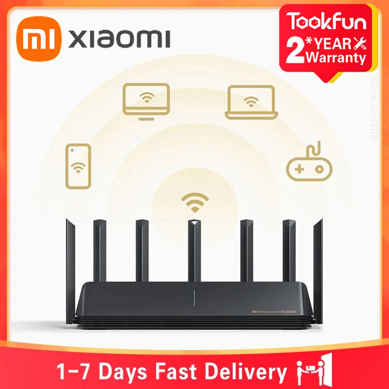 New Xiaomi AX6000 AIoT Mesh Router 6000Mbs 512MB WiFi6 VPN External Signal NetworkQualcomm CPU Repeater Amplifier Mi Home