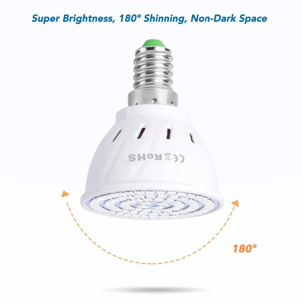 Grow Light AC220V E27 Phyto Lamps E14 Led Fitolampy GU10 Lamp For Plants B22 Full Spectrum Seedling Bulb MR16 Led UV IR 4W 6W 8W