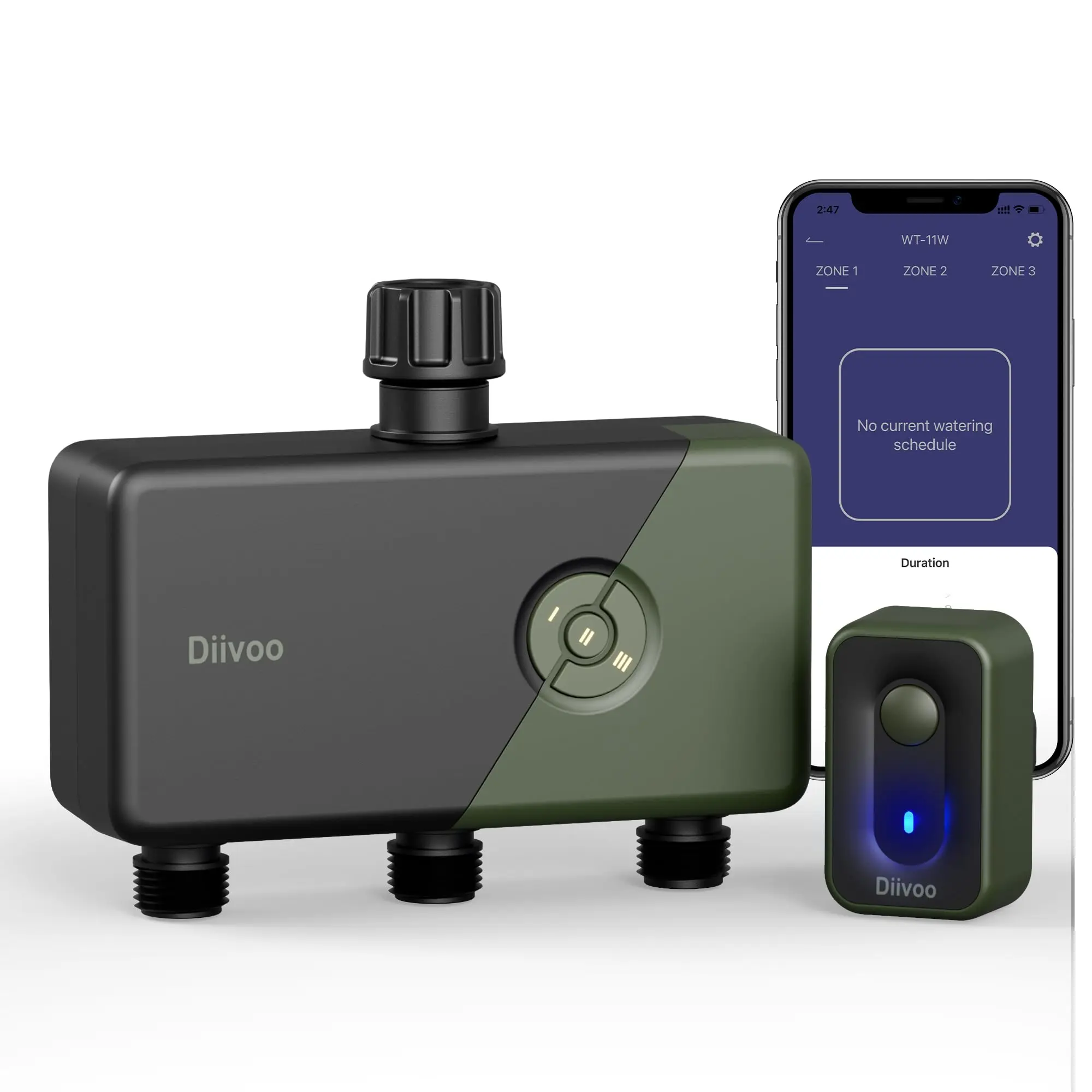 Diivoo3ZonesWiFiWaterTimerSmartWaterValveGardenAutomatic