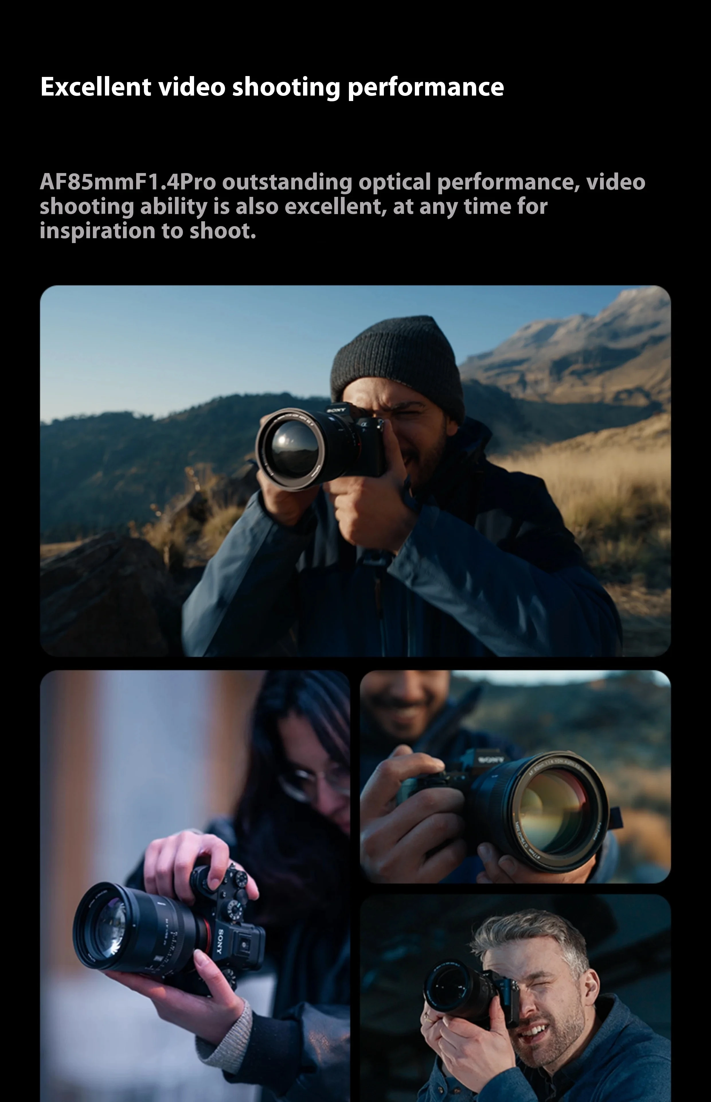 85mm F1.4 PRO Auto Focus Large Aperture Full frame Portrait Lens for Sony zve10