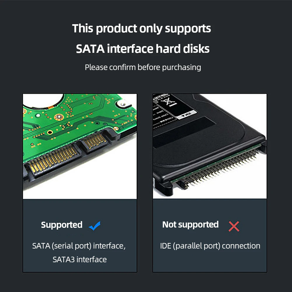 2.5 Inch HDD SSD Enclosure USB3.1 Type C USB 2.0 USB 3.0 Portable Solid State Drive Box SATA For MacBook PC For Solid State Drive External Hard Drive Enclosure