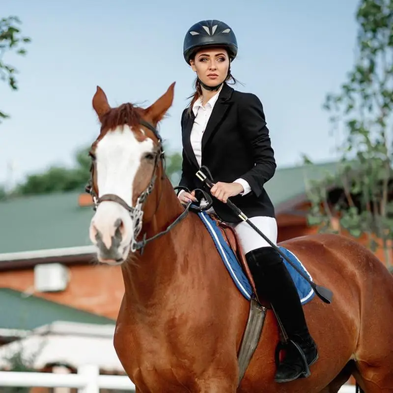 Black Crop For Horse Portable PU Leather Riding Crop Durable Horse Riding Whip Riding Crop Whip For Horse Racing Horse Equipment 3