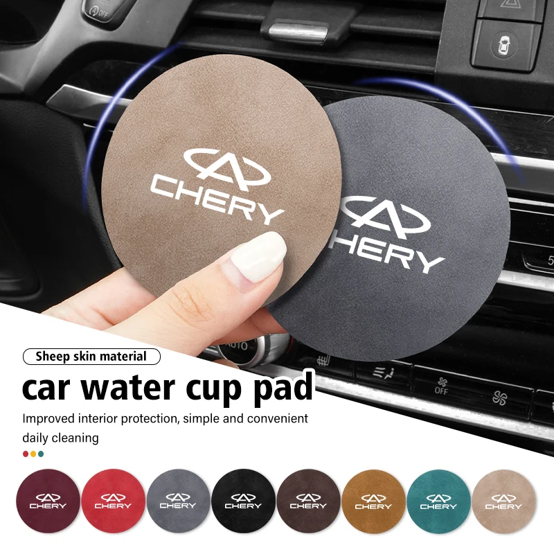 2Pcs Car Coaster Water Cup Bottle Holder Mat Antiscivolo Pad Per Chery Qq Tiggo 3 5 T11 A1 A3 A5 Amuleto M11 Eastar Elara Iq