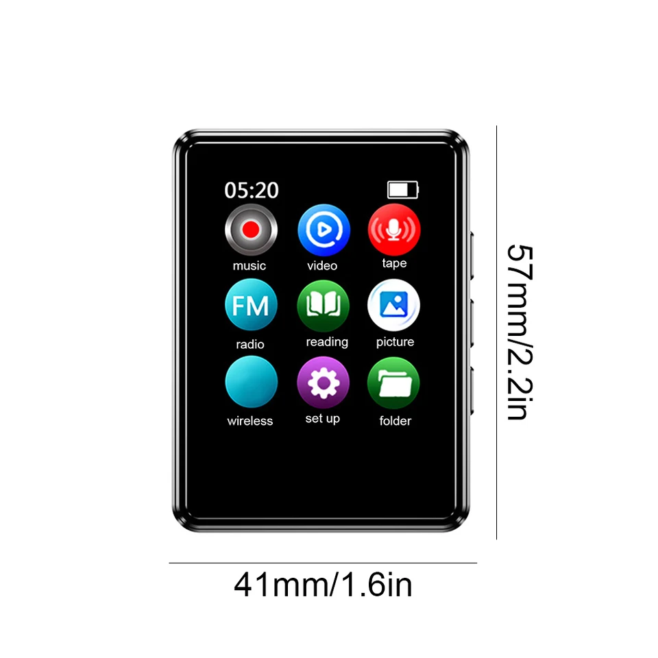 Bluetooth Touchscreen MP3 MP4 Audio Player 128GB