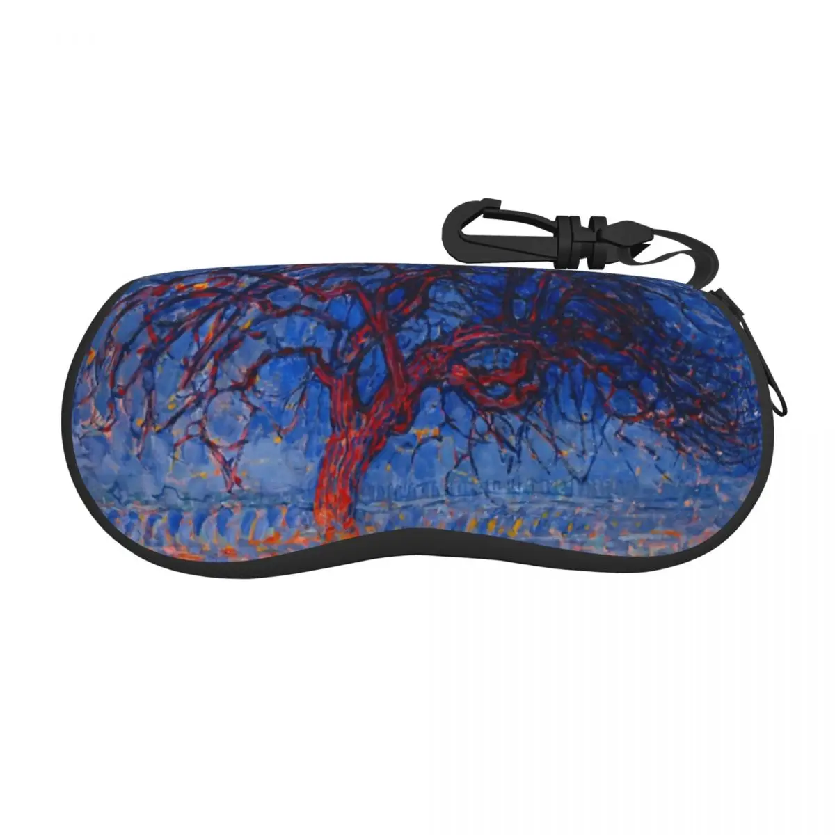 

Custom Evening Red Tree Glasses Case Fashion Piet Mondrian Abstract Art Shell Eyeglasses Case Sunglasses Box