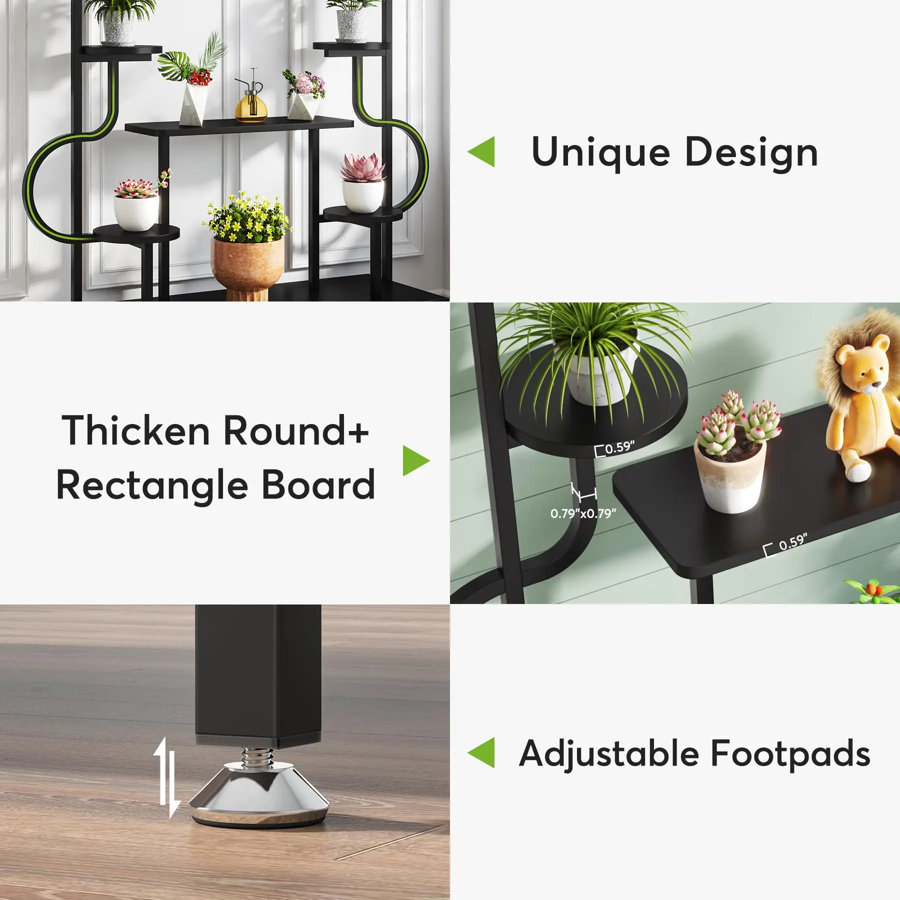 8-Tier Metal Plant Stand for Multiple Plants
